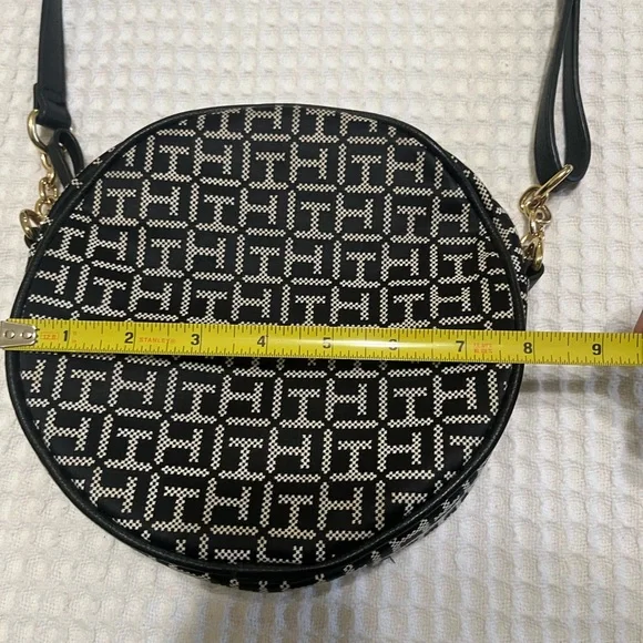 Tommy HilfigerBlack and White Monogram Circle Crossbody - Picture 6 of 8